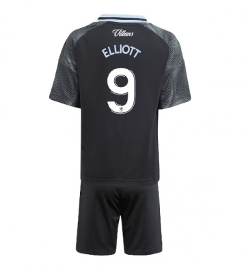 Aston Villa Harvey Elliott #9 Udebanetrøje Børn 2025-26 Kortærmet (+ Korte bukser)
